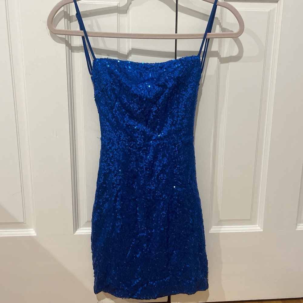 Navy Blue Sparkly Lucy In The Sky Dress